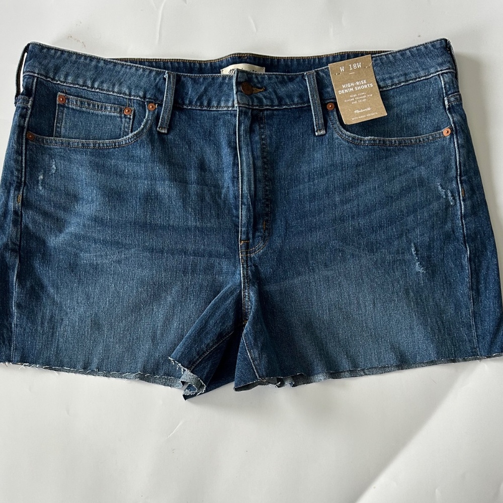 Madewell Women's High-Rise Denim Shorts Size 18W NWT